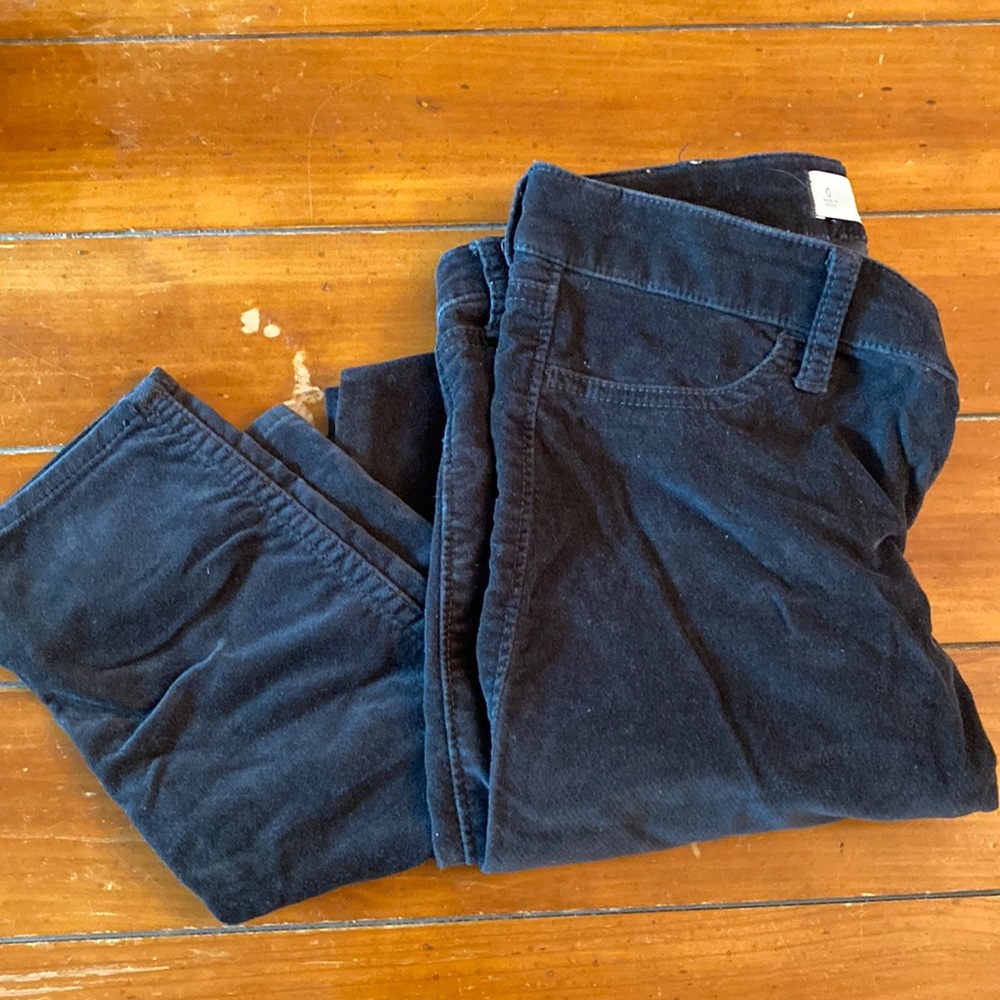 Abercrombie&Fitch soft black velvet pencil pants